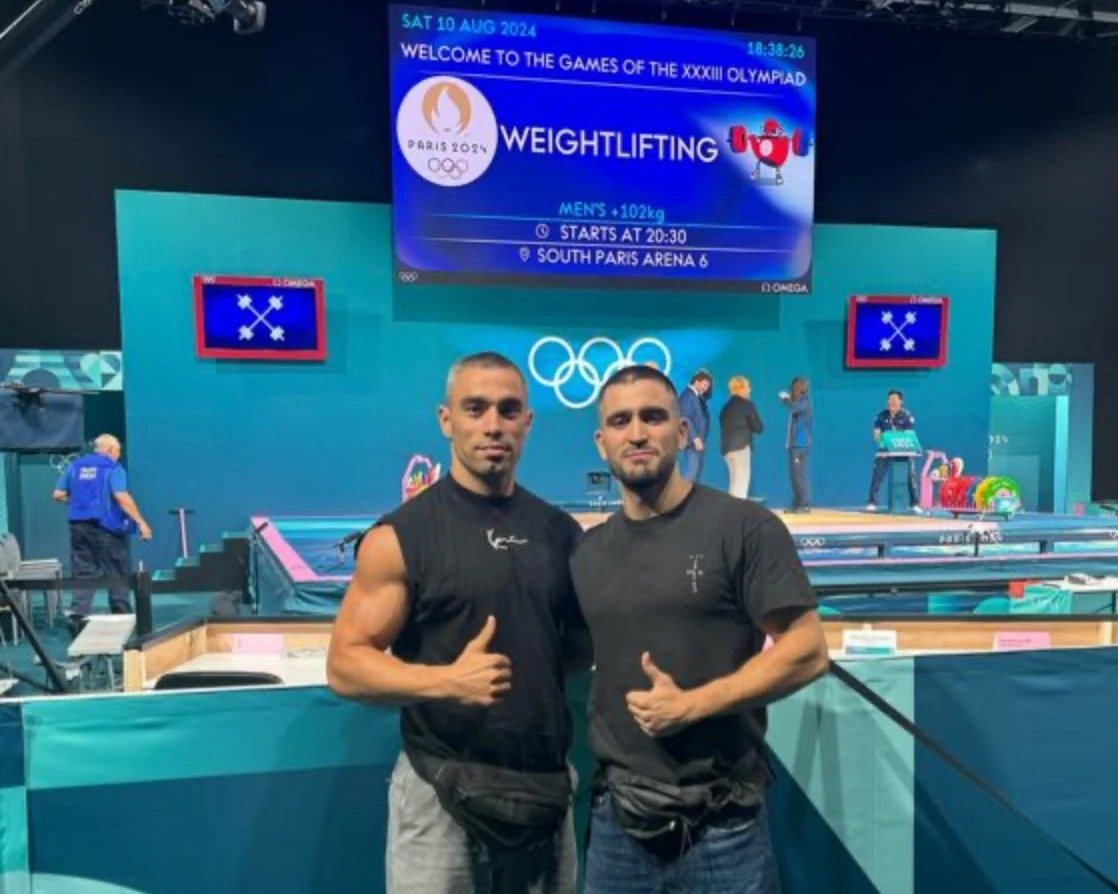 Aarón e Iván en la competición de halterofilia de los Juegos Olímpicos de París 2024