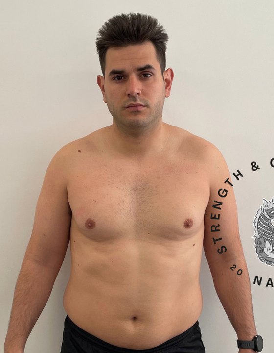 Gonzalo antes de entrenar en Naga