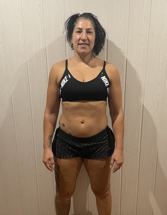 Miriam antes de entrenar en Naga