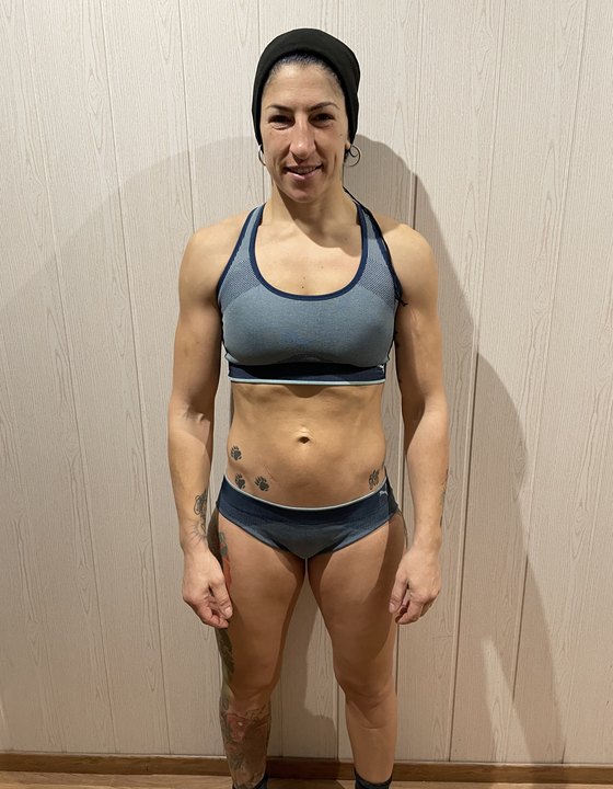 Miriam después de entrenar en Naga